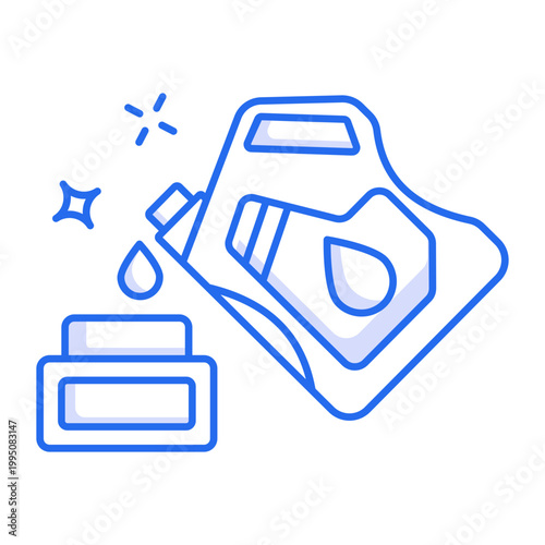 A linear icon depicting engine oil