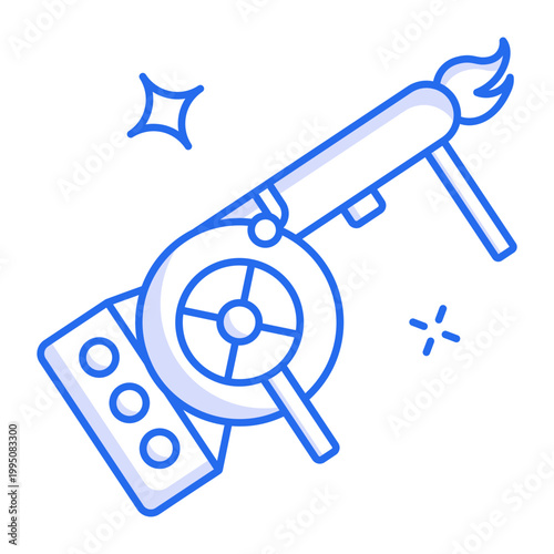 Photos A line style icon showing a blowtorch