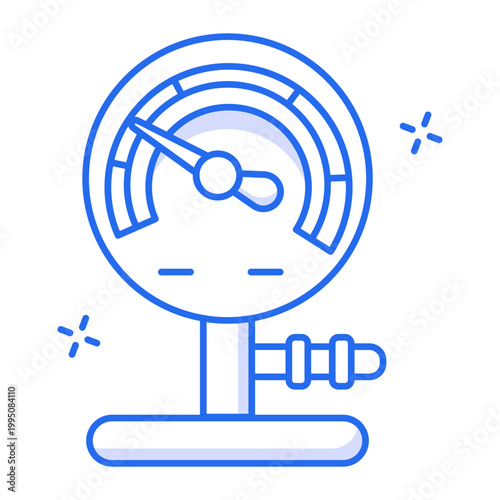 A line style icon showing a bourdon gauge