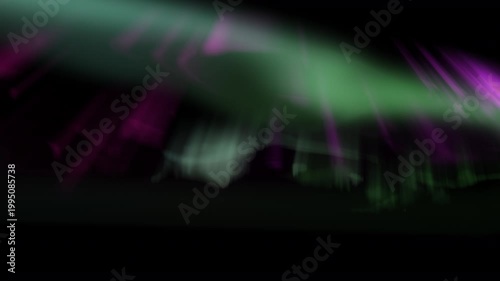 Vibrant Aurora Showcase Green and Pink Loop