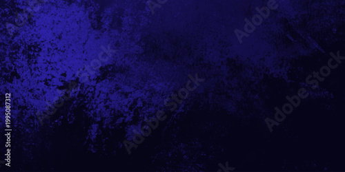 Abstract Deep Blue and Black Grungy Textured Background with Subtle Distressed Paint Splatter and Cinematic Dark Mood. aged metal, stone, or atmospheric smoke. deep cobalt blue and black color palette