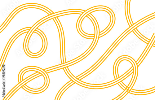 Abstract Line Pattern, Intertwined Loop Curves, Continuous Geometric Background