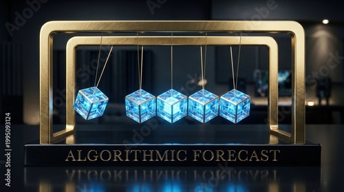 Newton's cradle with cubes and 