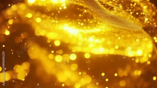 Golden Shimmering Waves With Glowing Highlights_01