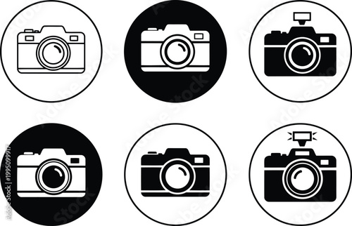 Black and white of camera lenses and reels vintage gear des