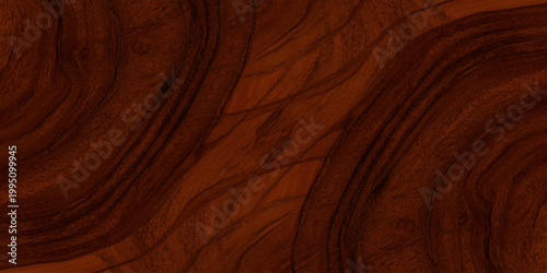 Rich reddish brown burl wood texture background with intricate swirling natural grain patterns and organic marbling. complex, wavy grain structures and dark organic lines, luxury aesthetic design