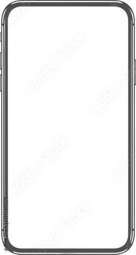 Black and white smartphone frame, minimalist d