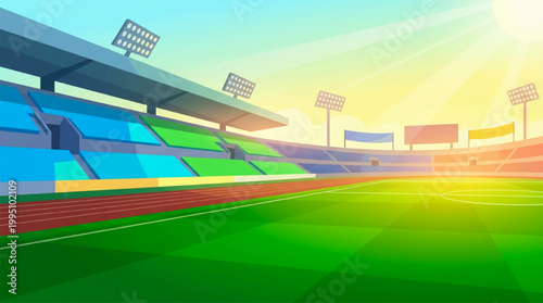 Empty stadium or sports arena background