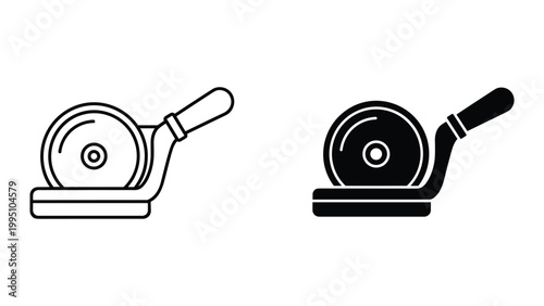 Black and white illustration of a tape dispenser on a white background