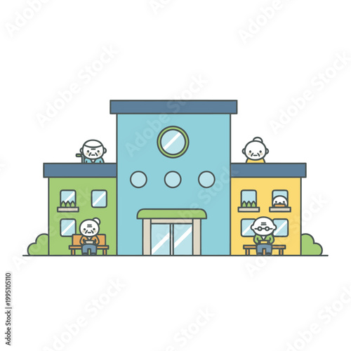 Elderly Care Facility with Senior Residents