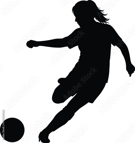 Person skillfully kicking a soccer ball in motion