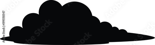 Silhouette of a cat sitting calmly in profile view