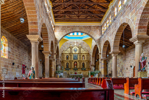 Obraz na płótnie Colombia, Santa Crux de Mompos, the oldest church in town, interior the Iglesia