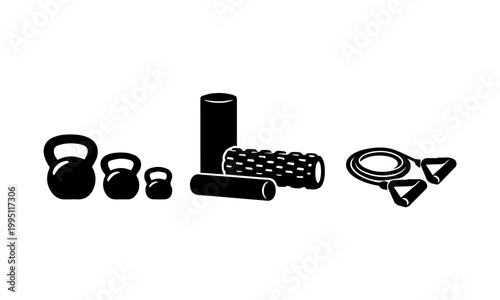 vector illustration of gym instrument