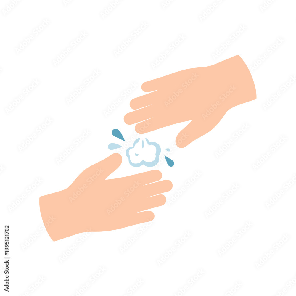 Fototapeta premium Washing Hands Icon: Cleanliness, Hygiene, and Health Symbol