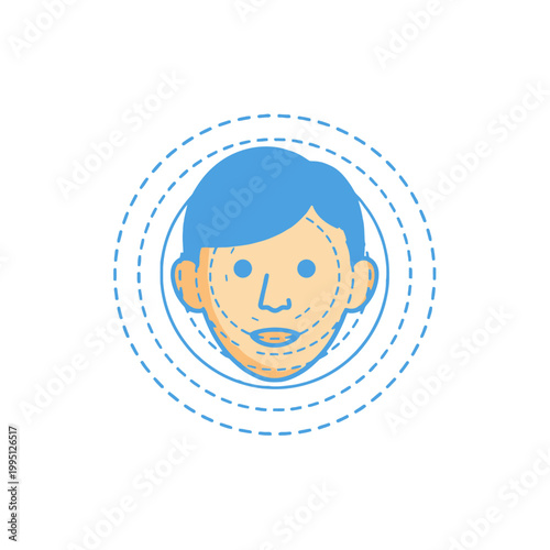 Cosmetic Surgery Face Lift Icon - Before and After