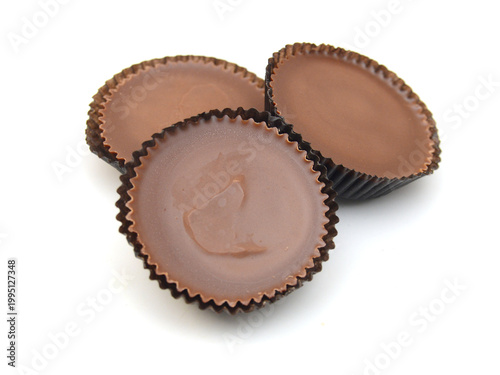 Chocolate candy isolated on white background