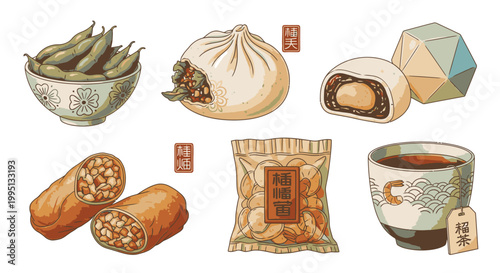 Traditional Chinese steamed buns and snacks.