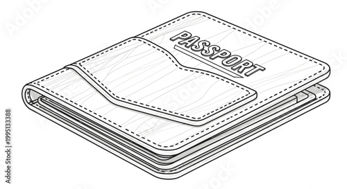 Passport cover travel document holder.