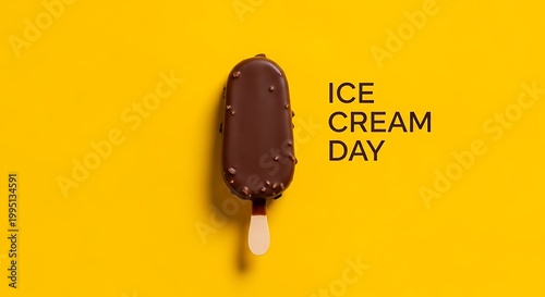 Chocolate coated ice cream bar
