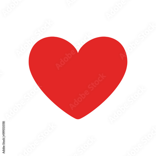 Free Download Vibrant Red Heart Icon on White Background - Symbol of Love and Emotion - GFXLoad
