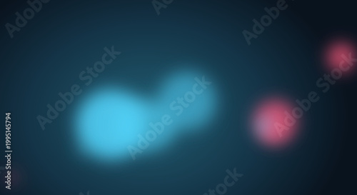 Glowing blue and pink neon lights in dark background with bokeh effect for nightclub decor