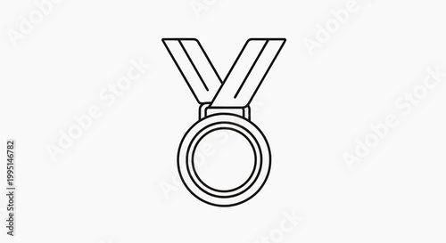 The medal hangs from a ribbon awarded for achievement.