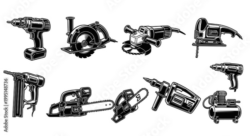 Professional Power Tools for Carpentry and Construction