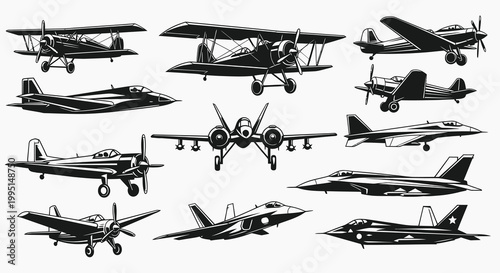 Aircraft and Aviation Vector Collection