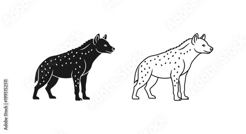 Black and White Spotted Canine Breeds Comparison Vector