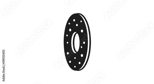 Black Metal Brake Disc Rotor Closeup.