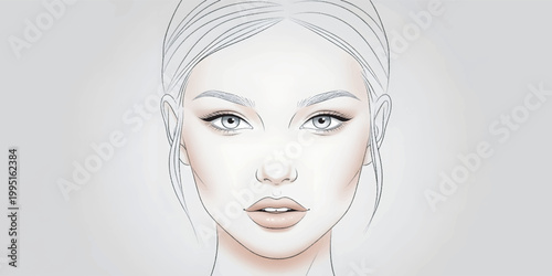 Woman Face Portrait Closeup Beauty.