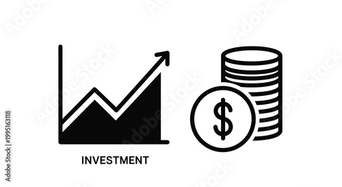 Financial growth and monetary gain represented in a dark silhouette