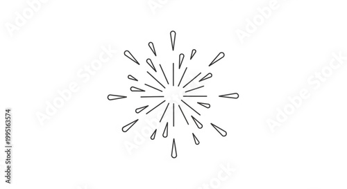 Abstract sunburst or water splash icon design as a vector graphic