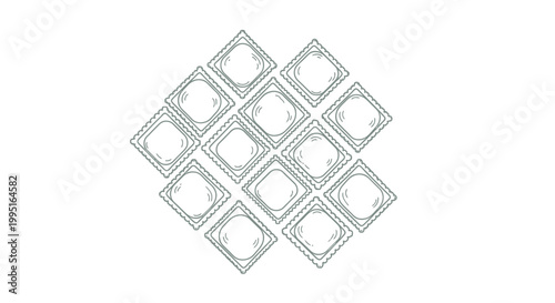 Condom Packaging Pattern, Safe Sex Concept, Healthcare Symbol