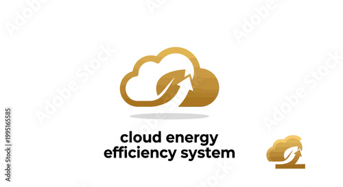 Cloud Energy Efficiency System Logo Depicting Renewable Sustainable Resources.