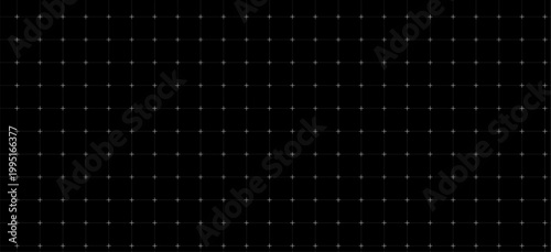 Seamless pattern dotted axis grid blueprint, black surface. Guide line geometry structure layout, interface wireframes dashboards planning pages engineering diagrams data charts technology visuals.