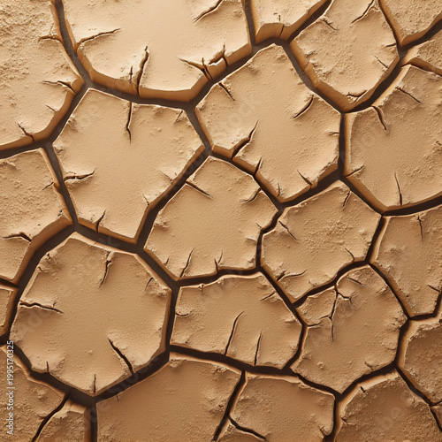 Parched cracked mud surface texture (not seamless tiling)