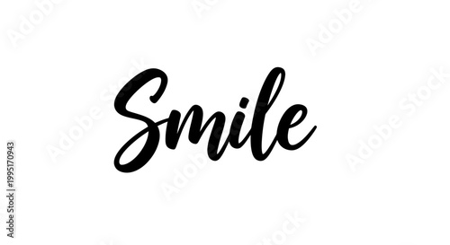 Elegant handwritten Smile text in black script on a clean white background.