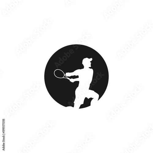 Tennis player vector logo design collection, tennis sport, tennis player illustration, style, movement, competition, sport, illustration, design, ball, icon, player, tournament, competition