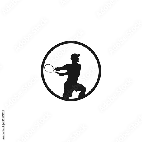 Tennis player vector logo design collection, tennis sport, tennis player illustration, style, movement, competition, sport, illustration, design, ball, icon, player, tournament, competition