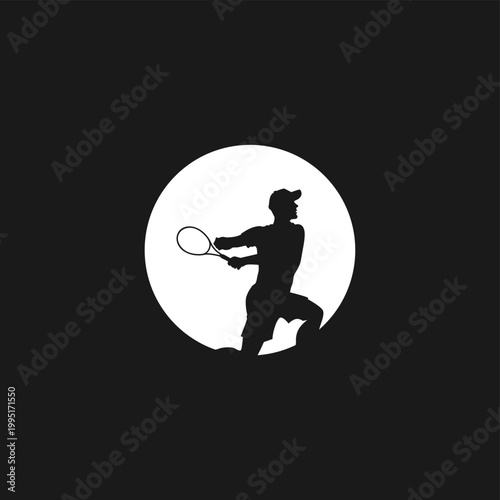 Tennis player vector logo design collection, tennis sport, tennis player illustration, style, movement, competition, sport, illustration, design, ball, icon, player, tournament, competition