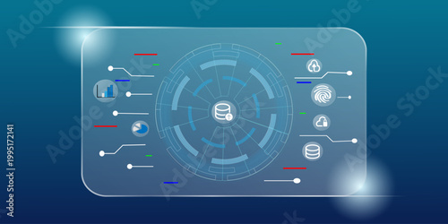 Cybersecurity Authentication Dashboard with Biometric Data Analytics HUD