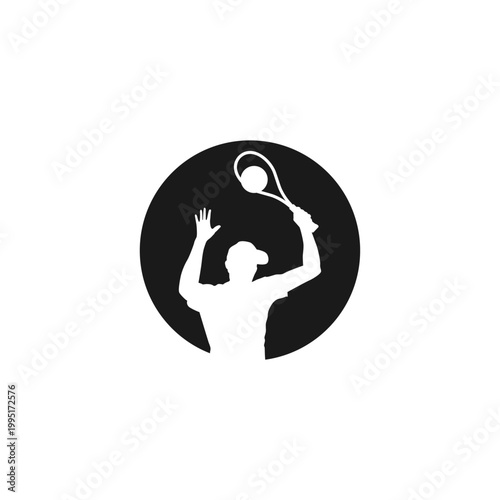 Tennis player vector logo design collection, tennis sport, tennis player illustration, style, movement, competition, sport, illustration, design, ball, icon, player, tournament, competition