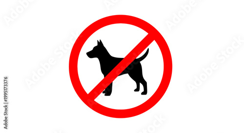 No dogs allowed sign indicating pet restrictions.