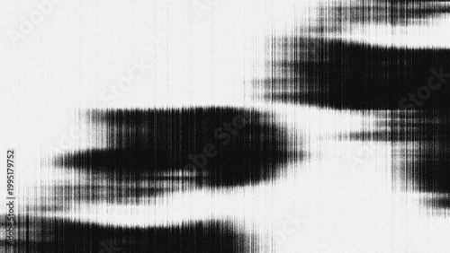 Obraz na plátne Abstract Monochrome VHS Glitch Texture Background, Digital distortion background