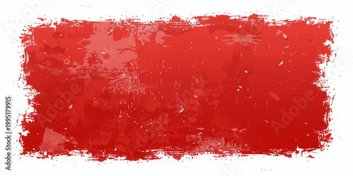 Foto Red watercolor paint splashes and grunge brush strokes create a textured vector
