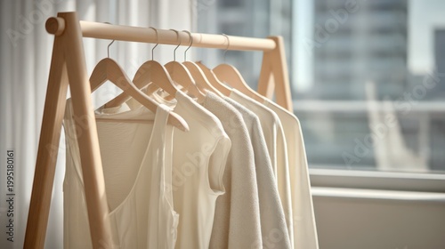 ハンガーラックにかかった服