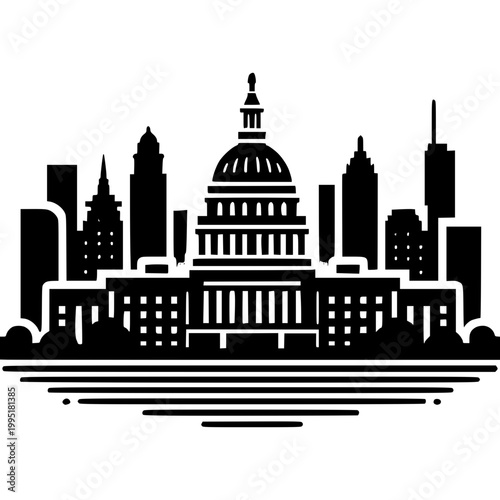 Washington DC Skyline Icon