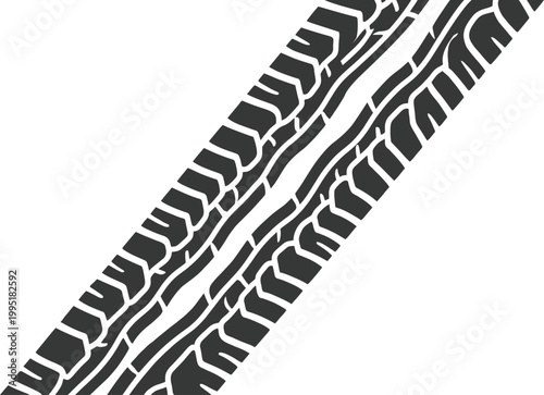 Tire tread and street mark impressions detailed rubber pattern analysis